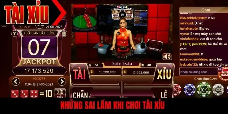 Những sai lầm khi chơi tài xỉu