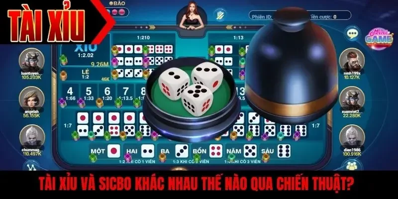 Tài xỉu và sicbo khác nhau thế nào qua chiến thuật?